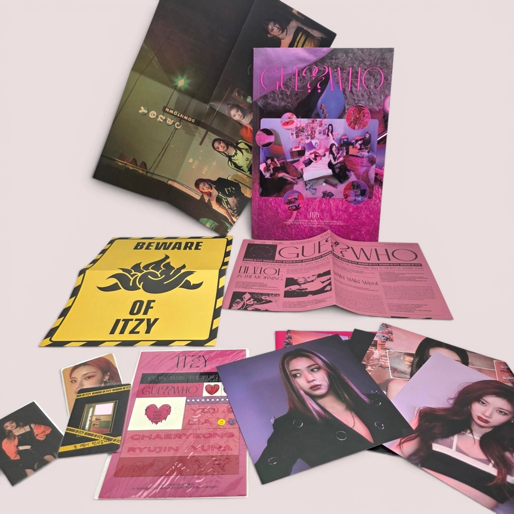ITZY Guess Who Album Photobook Inclusions Set‎ No CD Pink K-Pop MIDZY Merch 2021